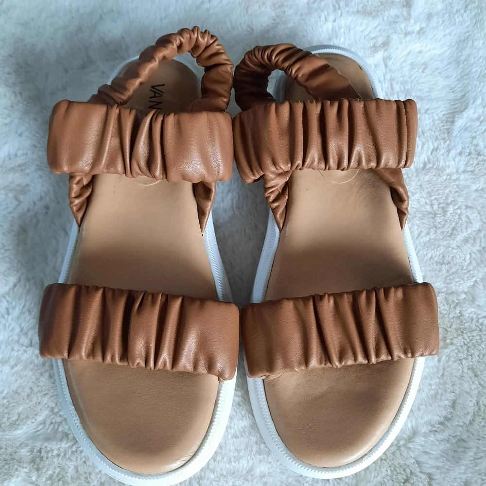 Van Eli Comfort Sandals Brown Camel Color Womens Size 8.5M - Picture 2 of 6